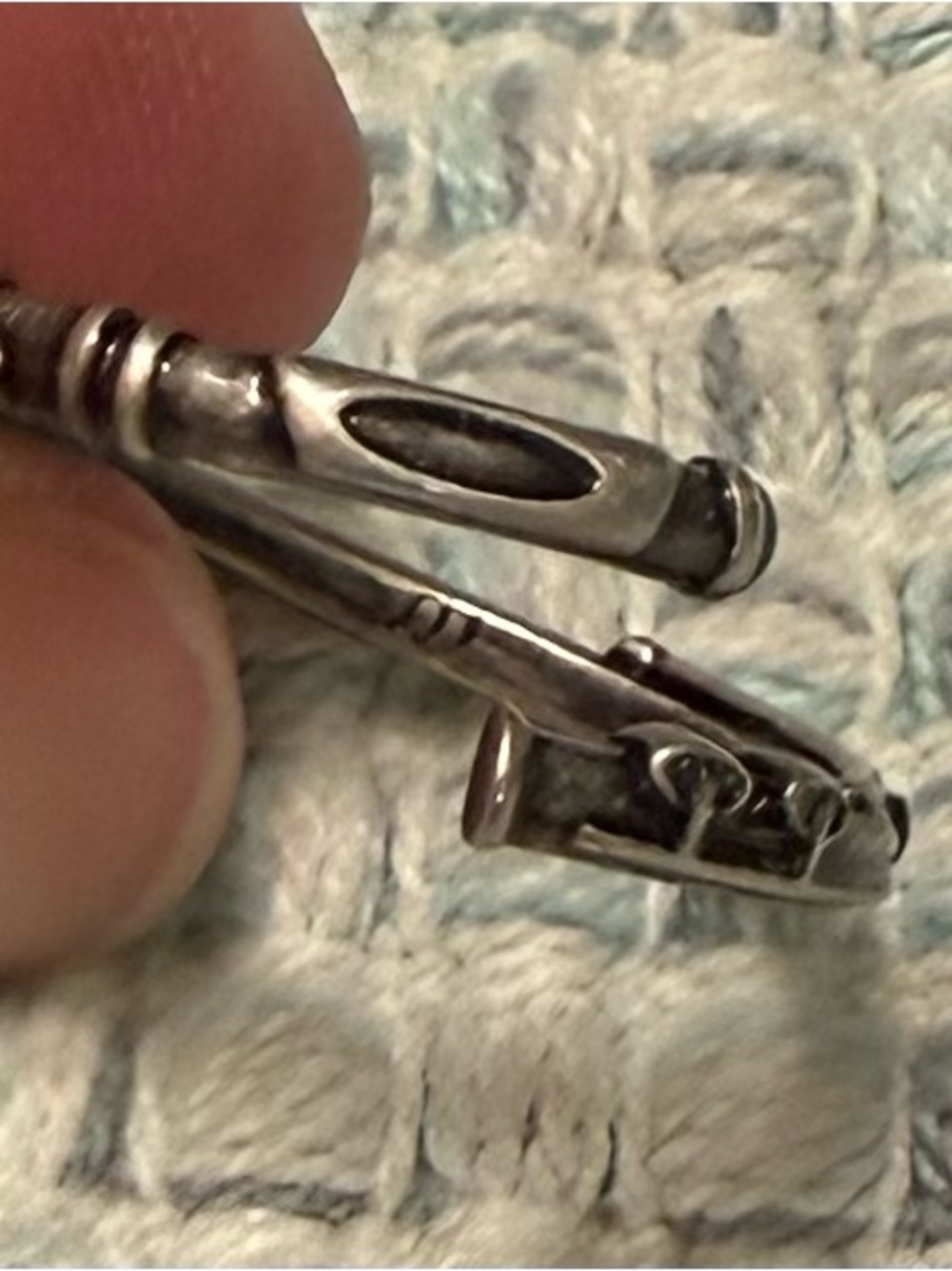 Silver-Tone Metal Flute Ring - Classic Design